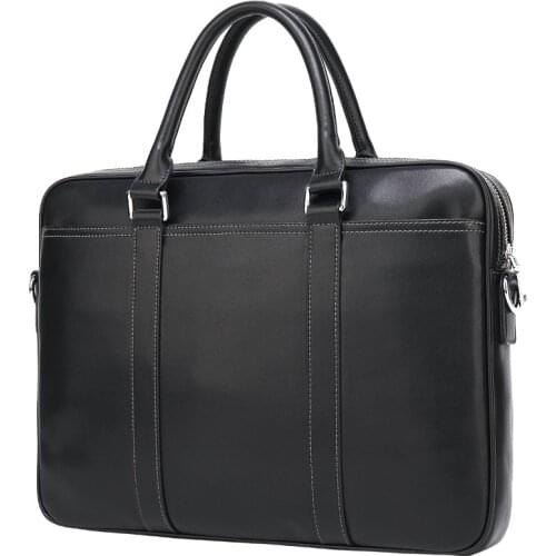 2021 New Horizontal Single Shoulder Messenger 14-inch Computer Bag Cowhide Mens Business Briefcase Leather Mens Handbag