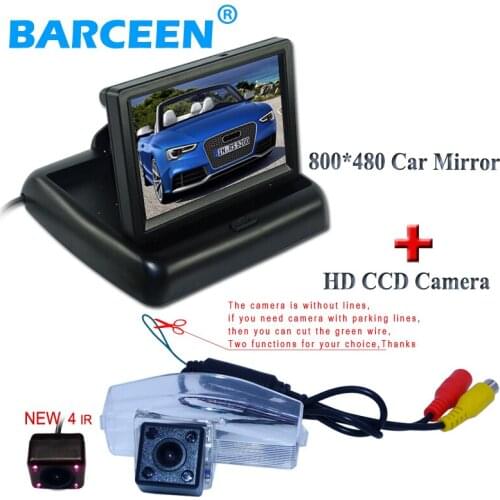 4.3" Foldable car parking monitor for universal car + for special car Backup reverse camera for MAZDA 2 for MAZDA 3