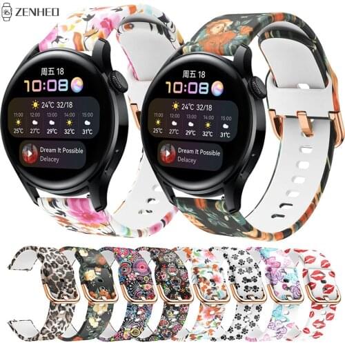 22mm Silicone Watchband For Huawei Watch 3/3 Pro Replacement Watch Strap for Huawei Watch GT/GT2 46mm/GT2 Pro/Honor Watch GS Pro