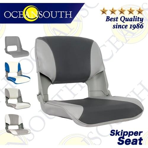 Oceansouth Skipper Boat Seat Marine-Grade High-impact Polymer High-back OMNOVA UV-Resistant Fabric Fishing Boat Accessories