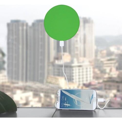 Solar Power Bank 1800/2600/5200mAh Solar USB Charger Car Window Round Sucker Style Phone Charger Portable External battery