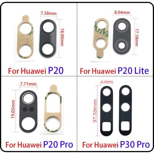 New For HUAWEI P20 Lite ANE-LX1 ANE-LX3 Nova 3e P20 P30 P40 Lite Pro Glass Lens Rear Camera Glass Lens Replacement