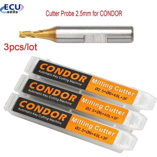 3pcs/lot , 2.5mm Cutter Probe for Xhorse CONDOR XC MINI Plus Dolphin XP-005 Dolphin XP-007 Key Cutting Machine