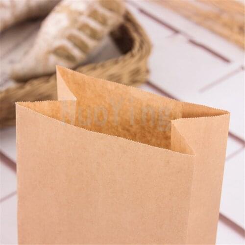 10/50/100PCS kraft Paper Bag for Wedding Party Food Candy Bread Gift bags Christmas Package