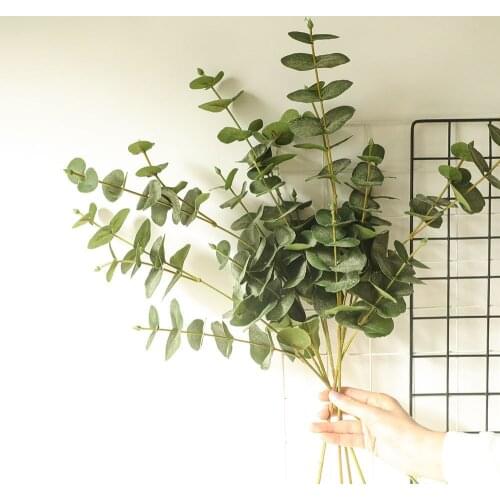 10Pcs Simulation Eucalyptus Leaf Decor Flower Arrangement Wedding Backdrop Greenery Plants Home Decoration Fake Leaves