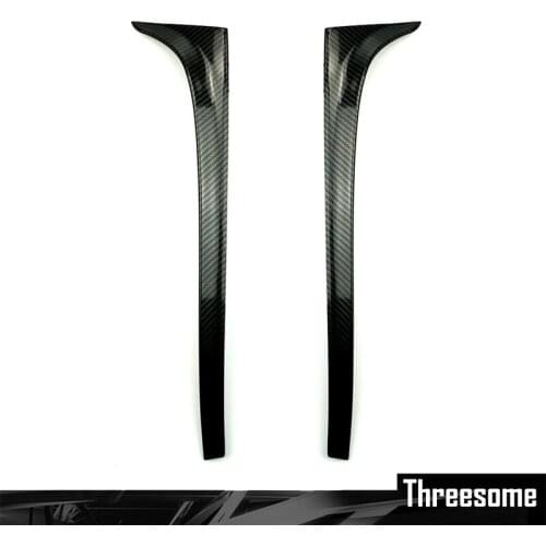 SRXTZM 2pcs For Volkswagen Golf 7 MK7 Rear Wing Side Spoiler Stickers Trim Cover Accessories Car Styling Black Carbon Fiber Look