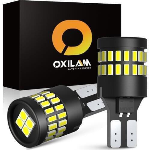 OXILAM 2x W16W LED T15 Canbus Lamps 921 T16 Car Bulbs Auto Backup Reverse Lights 3030SMD No Hyper Flash 12V 6000K Car Taillights