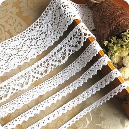 5 meters Guipure White Lace fabric Ribbon Trim Sewing for Embroidery , Handmade Accessories Craft wedding Decoration