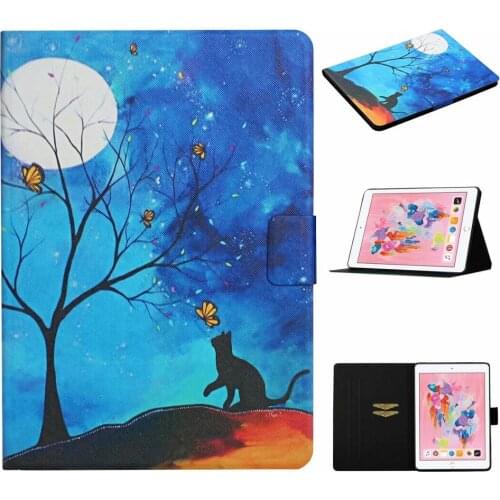 Case For iPad 5 6 7 8 Air 1 2 Stand PU Leather Case Smart Cover For New iPad 9.7 2017 2018 5th 6th Generation Funda Coque