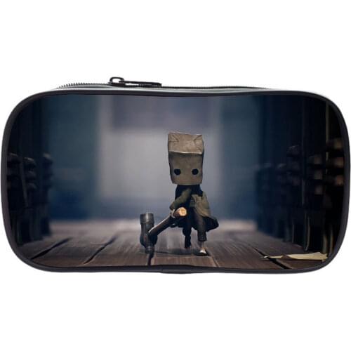 Little Nightmares 2 Pencil Case Multifunction Pen Box Student Zipper Stationery Storage Bag Boy Pencil Box Girl Makeup Bags