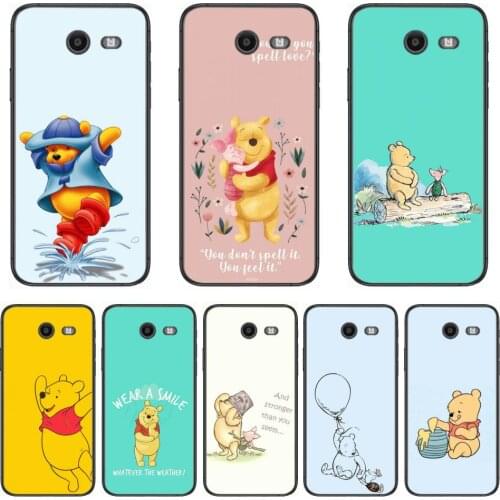 Winnie the Pooh Phone Case Hull For Samsung Galaxy J 4 3 5 6 7 8 EU 2018 Plus 2017 Black Shell Art Cell Cover TPU