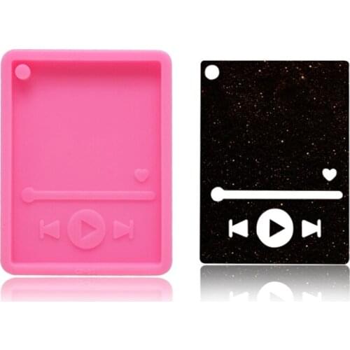 DIY super glossy resin player mold epoxy resin craft keychain silicone mold polymer clay DIY jewelry pendant making mold 6*8CM