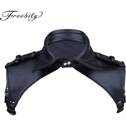 Faux Leather Adjustable Men Body Chest Harness Lapel Bondage Costume Hot Sexy BDSM bondage Exotic Adult Mens Lingerie