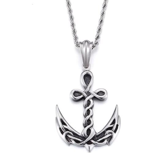 Europe and the United States stainless steel mens personality accessories fashion simple boat pendant