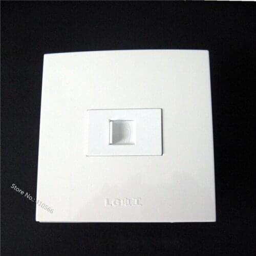 Discount Price White Color Wall Panel With RJ11 Telephone Socket 86X86mm For Home Decoration Free Ship