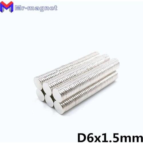 500pcs 6 x 1.5 mm Neodymium Magnet N35 Small Round D6*1.5 6x1.5 Super Strong Super Powerful Magnetic Magnets Disc D6x1.5 magnet