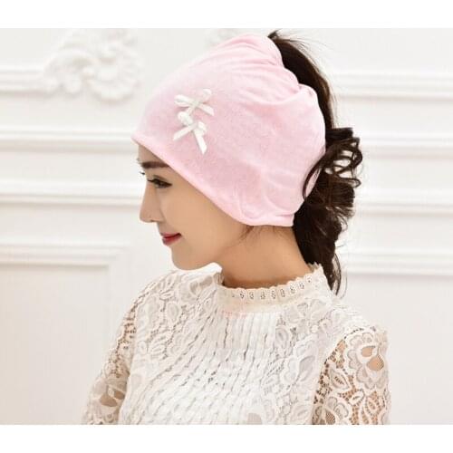 New Spring and Summer Jacquard Confinement Cap Cotton Maternal Headscarf Multi-Functional Wind-Proof Cap Maternity Supplies