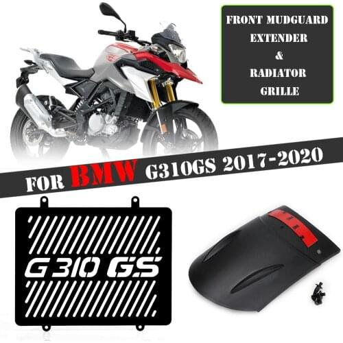 Motorcycle One Set Radiator Grille Guard Protection Cover Front Mudguard Extender Fender For BMW G310 GS G 310 GS G310GS 2017-20