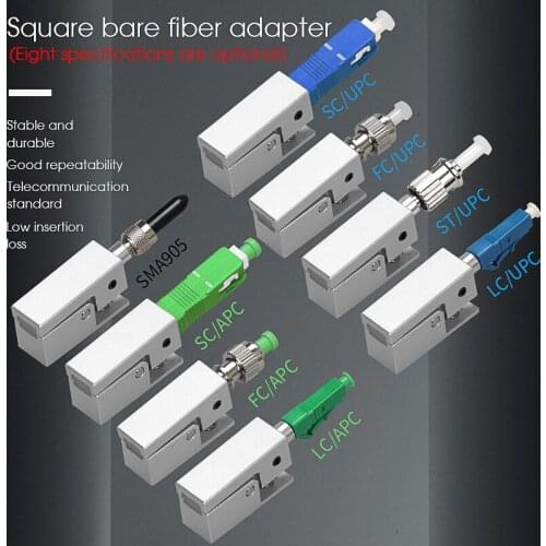 Fiber Optic Adapter Square Type Bare Fiber Adapter SC/UPC Square FTTH Optical Tools Free Shipping