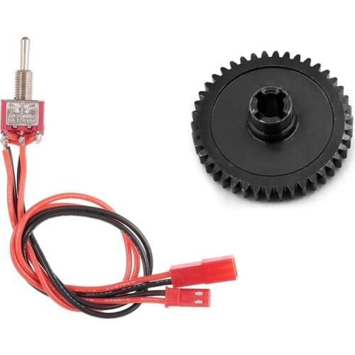 Chassis Mounted Winch Switch for 1/10 TRAXXAS TRX4 AXIAL SCX10 & Diff Differential Main Gear 42T for 1/18 WLtoys A959-B