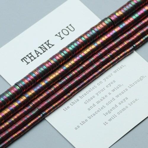 3 4 6 8mm Rose Red COIN Spacer Beads Flat round Charms Natural Hematite Stone Loose bead for Jewelry Bracelet Making DIY 15inch