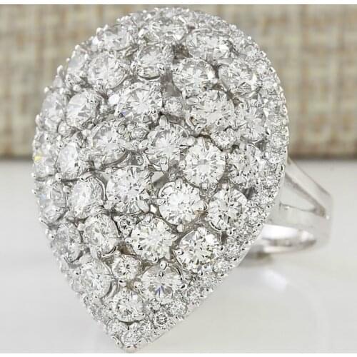 Luxury Gorgeous Women Jewelry Drop White Zircon Butterfly Bridal Rings for Wedding Engagement Ring Set Gifts