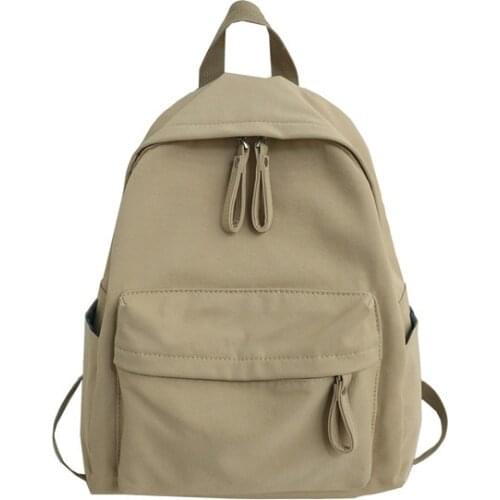 Fashion Backpack Girls School Simple Large-capacity Backpack Girl Wind College Student Backpack Canvas Women Backpack