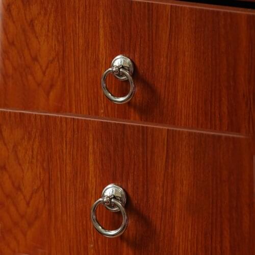 Modern simple chrome brushed nickel stain brass drop ring drawer cupboard tv cabiner bathroom cabiner dreseer pull knob handle