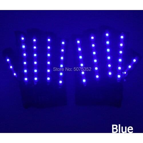 Dance Show Wear Led Gloves Neon Light Up Gloves Glow In Dark Men Women LED Gloves For Glowing Party Halloween