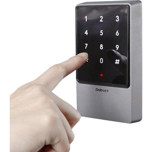 Outdoor Dual 125KHz and 13.56MHz Frequency Proximity RFID Standalone Access Controller Metal Reader with Touch Keypad