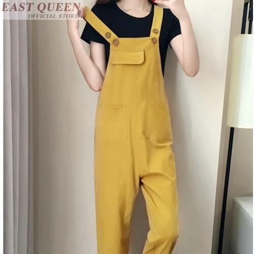 Women jumpsuits 2018 calf-length pants overalls for woman elegant bodycon solid buttons pockets casual fashion rompers DD599 L