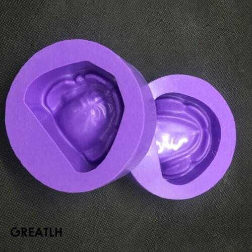 2pcs/set Dental Plaster Model Mold of Edentulous Jaw Base Silicon Complete Block-purple
