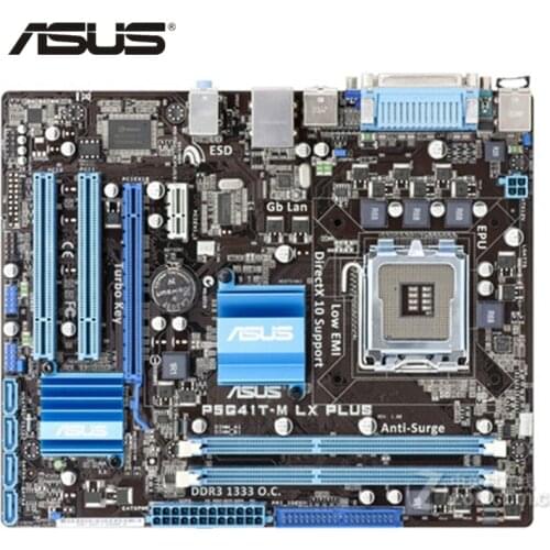 ASUS P5G41T-M LX Plus Motherboard LGA 775 DDR3 8GB For Intel G41 P5G41T-M LX Plus Desktop Mainboard Systemboard PCI-E X16 Used