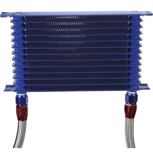 Gasoline tank fuel tank 13 Rows AN10 Car Transmission Engine Oil Cooler Universal Cooling Set Blue car accessories