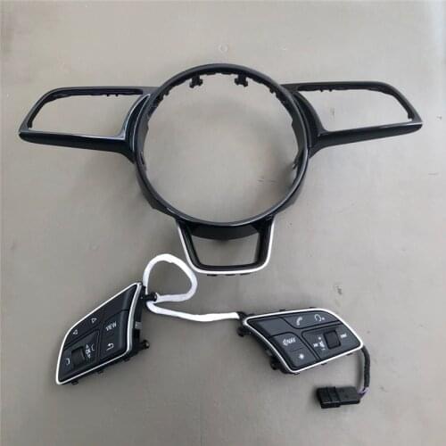 For Audi A4 A3 A5 B9 D- type steering wheel trim + button 8W0 951 523F