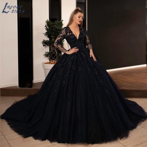 Elegant Hot Sale Deep V Neck Tulle Celebrity Evening Dresses Long Sleeve Sexy Backless Ball Gown Evening Gown