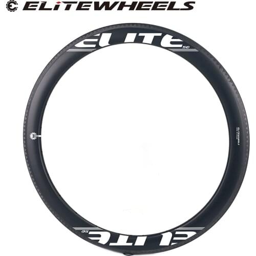 ELITEWHEELS 700c Carbon Rims 30/35/38/45/47/50/55/60/88mm UD Finish Crystal Polished Brake Surface 25/ 27mm Width Bike Wheelset
