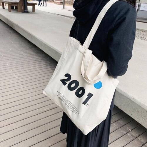 Women Canvas Shoulder Bag Fashion Large Capacity Shopping Bag Student School Bag Thick Cloth Handbag