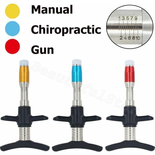 Chiropractic Adjusting Tool Adjustable Manual Massage Gun Activator Therapy Spine Correction Spinal Adjustment Massager Set New