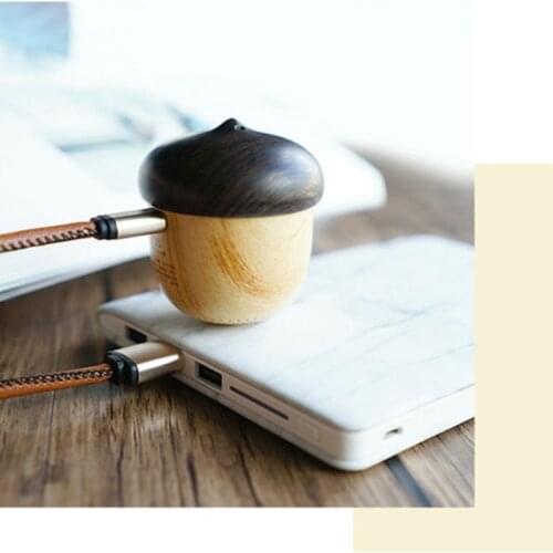 J2 Wooden Nut Wireless Mini Bluetooth Speaker Stereo Sound Bag Pendant New Arrival