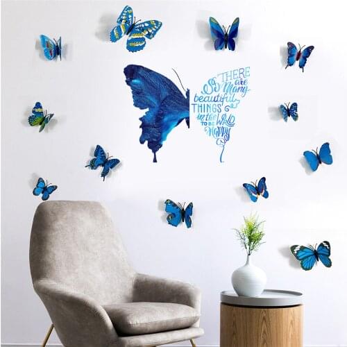 Наклейки бабочки на стену JESJELIU China At AliExpress