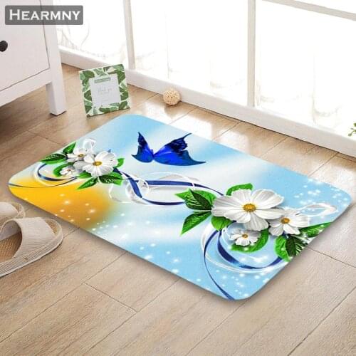 Nice Butterfly Doormat Outdoor Floor Mat Home Creative Mat Super Soft Absorbent Bathroom Door Entrance Mat 40X60cm,50x80cm