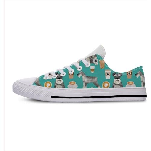 Schnauzer Animal Pets dog Cut kawaii Harajuku Lightweight Classic Canvas Shoes Men Women Casual Breathable Sneakers