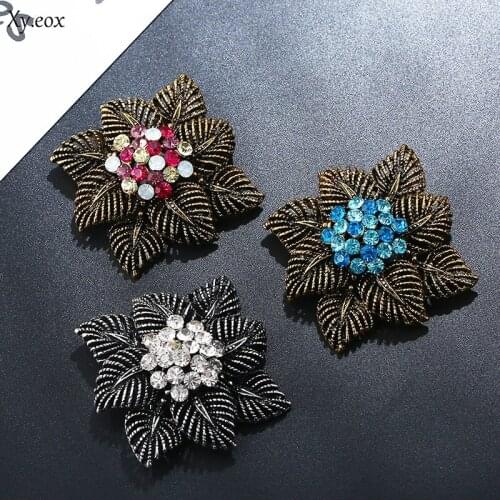 Fashion Rhinestone Brooches Pins High Quality Enamel Flower Brooches