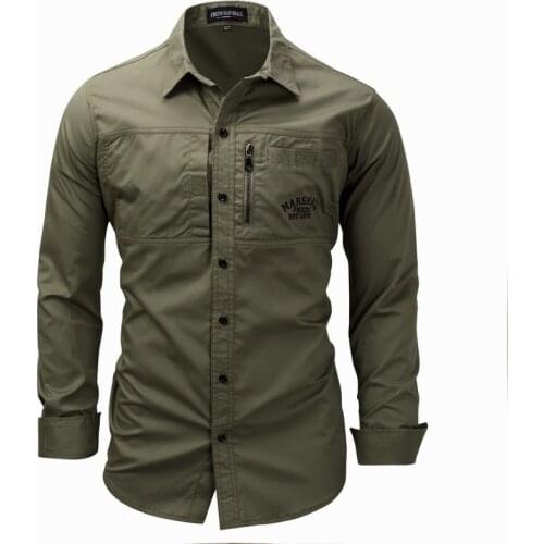 Outdoor Climbing Sport Riding Military Tactical Shirt 3XL Spring Autumn Mens Lapel Long Sleeve Cotton Breathable Cardigan Tops