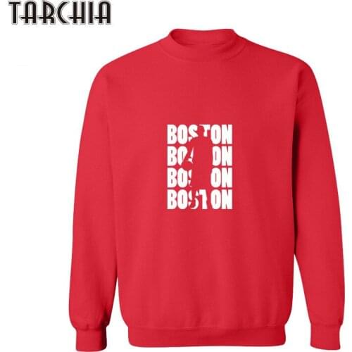 TARCHIA Mens Hoodies And Sweatshirts Autumn Winter Male BOSTON Printed Casual Long Sleeve Sportwear Hoodies Men Sweatshirts