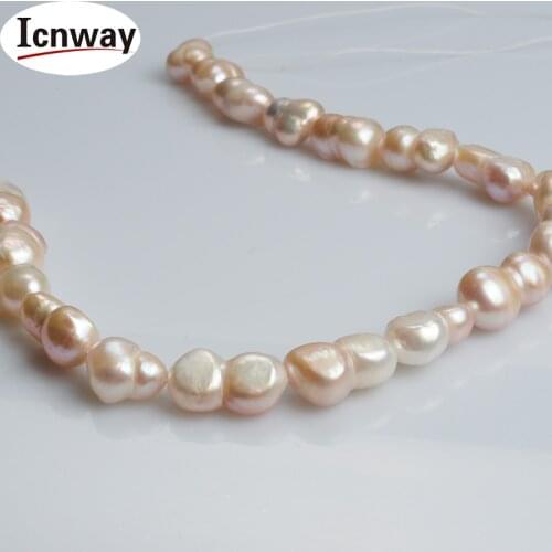 Natural AA lavender baroque Freshwater Pearl 8*12mm 15inches DIY necklace bracelet FreeShipping Wholesale icnway
