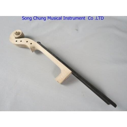 1pcs maple wood unfinished viola neck 15"-16" with 1pcs viola ebony fingerboard