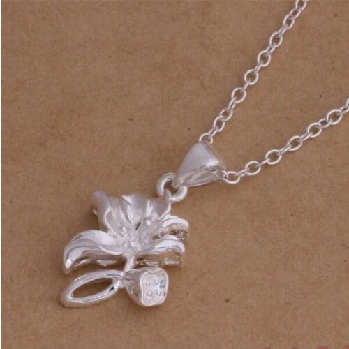 Wholesale High quality silver plated Fashion jewelry chains necklace pendant WN-026