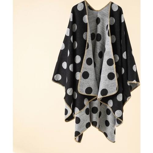 Ethnic Bohemian Geometric Dot Plus Size Gold Cashmere Split Shawl Cloak Infinity Scarf Designer Scarf Women Luxury 2021